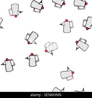 pattern laundry steam cleaner cartoon. wash house, mop dry, furniture kitchen laundry steam cleaner sign vector Stock Vector