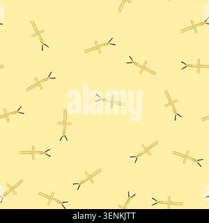 pattern outline cross christian cartoon. christ sunrise, bible grace, religious sunsky outline cross christian sign. seamless vector illustration Stock Vector