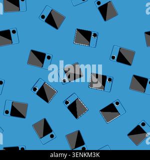 seamless pattern fast power bank wireless cartoon. charging compact, efficient usb, qi technology fast power bank wireless sign vector Stock Vector