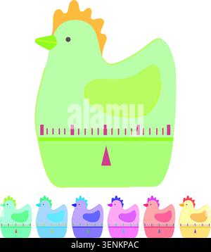 cooking kitchen timer cartoon. time alarm, food speed cooking kitchen timer sign vector Stock Vector