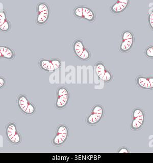 pattern dial speedometer cartoon. needle odometer, tachometer cluster, dashboard instrument dial speedometer sign. seamless vector illustration Stock Vector