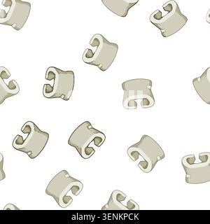 pattern support cervical neck collar cartoon. brace pain, injury recovery, alignment comfort support cervical neck collar sign vector Stock Vector