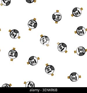 pattern installation water meter cartoon. digital smart, residential commercial, industrial leak installation water meter sign vector Stock Vector