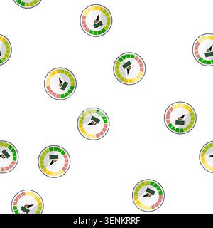 pattern dial speedometer cartoon. needle odometer, tachometer dashboard, instrument cluster dial speedometer sign vector Stock Vector