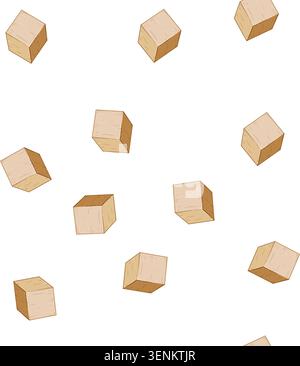 pattern play wooden blocks cartoon. game construction, goal development, education success play wooden blocks sign vector Stock Vector