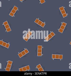 pattern mining coal wagon cartoon. freight car, locomotive cargo, haulage logistics mining coal wagon sign. seamless vector illustration Stock Vector