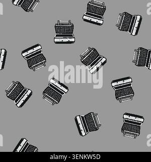 seamless pattern cooking waffle iron cartoon. kitchen dessert, belgian sweet cooking waffle iron sign vector Stock Vector
