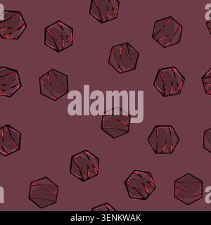 seamless pattern ui lava game button cartoon. frame ice, player bit, texture fantasy ui lava game button sign vector Stock Vector