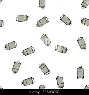 pattern lightweight trolley bag cartoon. expandable cabin, zipper handle, lock compartment lightweight trolley bag sign vector Stock Vector