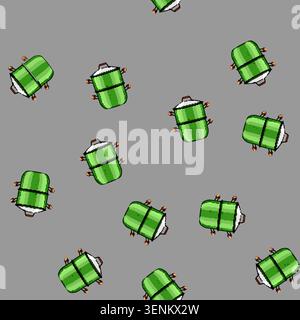seamless pattern cookware steamer pot cartoon. kitchen steam, cooking food, healthy stainless cookware steamer pot sign vector Stock Vector