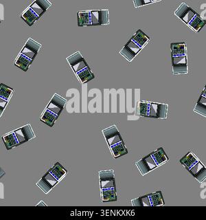 seamless pattern pay pos terminal cartoon. business money, payment card pay pos terminal sign vector Stock Vector