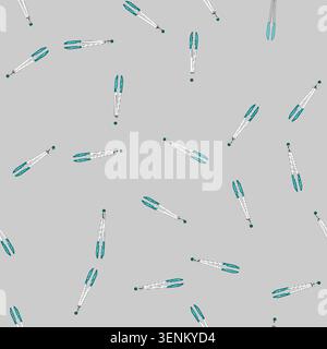 seamless pattern grill tongs hand cartoon. ice outdoor, line chef, braai grilling grill tongs hand sign vector Stock Vector