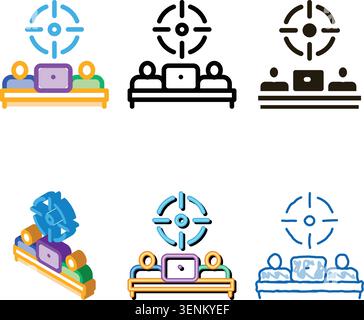 one goal for two people icon minimal vector. one goal for two people sign. color symbol Stock Vector