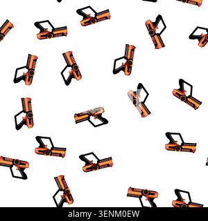 pattern Stylized laser tag blaster illustration for interactive indoor or outdoor play, perfect for team games, kids entertainment and futuristic, fun Stock Vector
