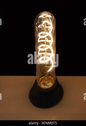Dimmable energy efficient bulb that provides a warm decorative light Stock Photo