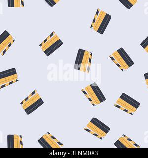 pattern clap clapperboard cartoon. video slate, director clapboard, camera production clap clapperboard sign. seamless vector illustration Stock Vector