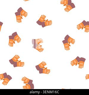pattern gas gloves welding cartoon. production weld, spark arc, fire manufacturing gas gloves welding sign. seamless symbol vector illustration Stock Vector