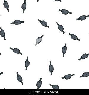 pattern pouch waist bag cartoon. pouch waist bag sign vector Stock Vector