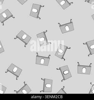 seamless pattern executive laptop stand cartoon. using african, office happy, leader holding executive laptop stand sign vector Stock Vector
