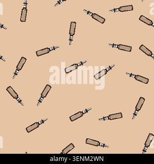 seamless pattern allergy nasal spray bottle cartoon. moisturizer atomizer, solution rinse, irrigation antihistamine allergy nasal spray bottle sign ve Stock Vector