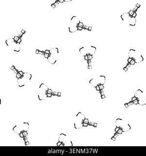 pattern crane claw machine cartoon. toy doll, prize robot, grab arm crane claw machine sign vector Stock Vector