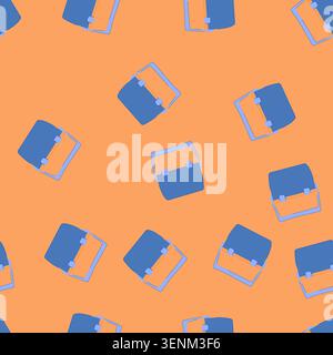 pattern refrigerator cooler box cartoon. summer ice, drink cold refrigerator cooler box sign. seamless vector illustration Stock Vector