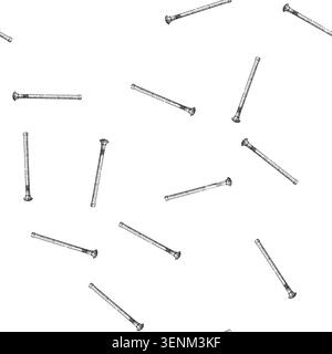 seamless pattern accessory cane stick gentleman hand drawn. walking elegance, style classic, formal dapper accessory cane stick gentleman black sketch Stock Vector