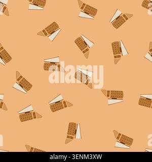 pattern bee smoker representing apiculture equipment for calming bees, a traditional tool used by beekeepers to manage beehives and facilitate honey h Stock Vector