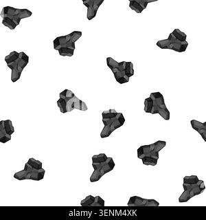 pattern subbituminous coal ore cartoon. combustion reserves, deposits geology, exploration industry subbituminous coal ore sign vector Stock Vector