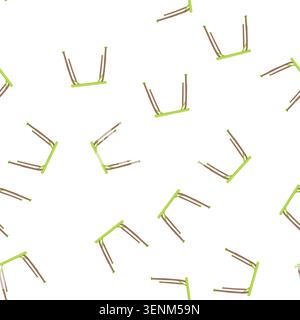 pattern chair folding table cartoon. foldable front, furniture equipment chair folding table sign. seamless symbol vector illustration Stock Vector