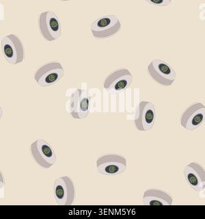 pattern hand biometric security device cartoon. vein scanner, technology access, control identification hand biometric security device sign. seamless Stock Vector