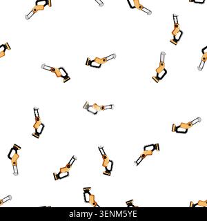 pattern cut chainsaw cartoon. arborist wood, power worker, action climber cut chainsaw sign vector Stock Vector