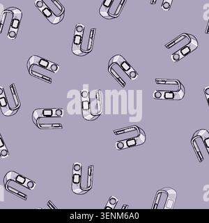 seamless pattern portable multi device charging station cartoon. desktop fast, smcompact travel, power adapter portable multi device charging station Stock Vector