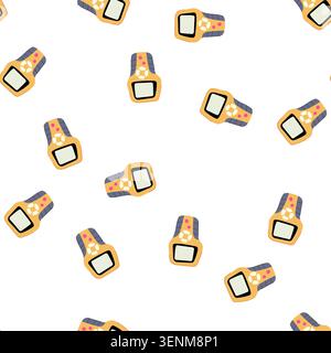pattern tool car diagnostic scanner cartoon. code reader, engine fault, vehicle automotive tool car diagnostic scanner sign. seamless symbol vector il Stock Vector
