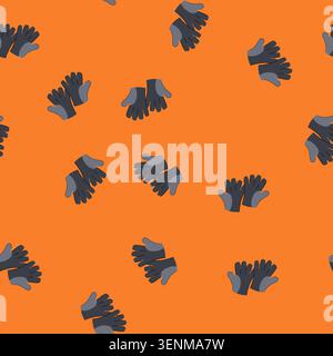 pattern safety gloves welding cartoon. factory gas, production weld, spark arc safety gloves welding sign. seamless vector illustration Stock Vector