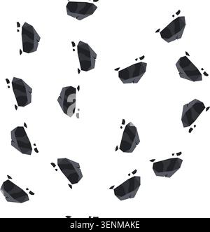 pattern mining coal ore cartoon. extraction carbon, energy fossil, anthracite bituminous mining coal ore sign. seamless symbol vector illustration Stock Vector