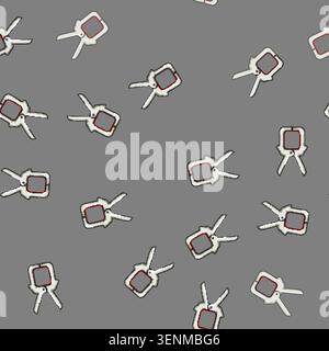 seamless pattern fastener clothespin cartoon. clip hanger, wash airer, clothesline spring fastener clothespin sign vector Stock Vector