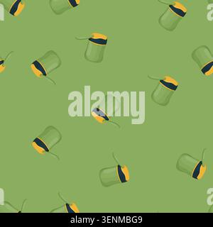 seamless pattern bag lunch box color icon vector. bag lunch box sign. isolated symbol illustration Stock Vector
