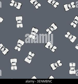seamless pattern cup ice drip coffee cartoon. cup ice drip coffee sign vector Stock Vector