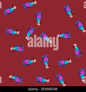 seamless pattern bottle glass cleaner cartoon. bottle glass cleaner sign vector Stock Vector
