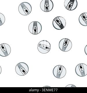 pattern Carbon monoxide detector generating an alarm notification, illustrating concepts of safety, prevention, security, and alert against harmful ga Stock Vector