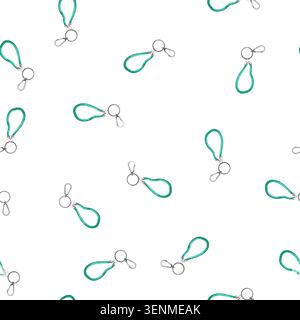 pattern holder keychain key cartoon. holder keychain key sign vector Stock Vector