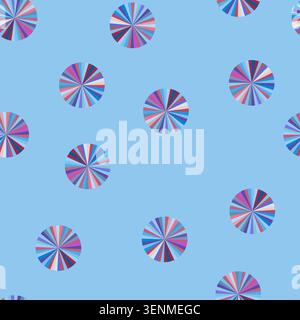 seamless pattern Radial color segments forming a circular abstract design, presenting a vivid pie chart of diverse hues and gradients ideal for digita Stock Vector