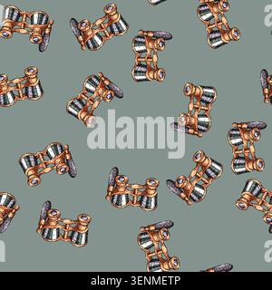 pattern Opera glasses providing an elegant tool for enhancing the viewing experience at a performance, concert, or theater event, symbolizing culture Stock Vector