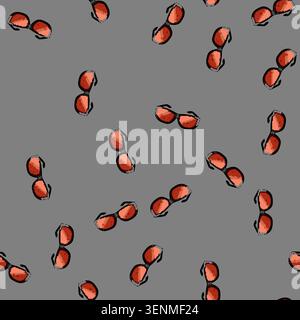 seamless pattern Welding glasses featuring dark red lenses and a durable black frame, illustrating essential eye protection equipment used in industri Stock Vector