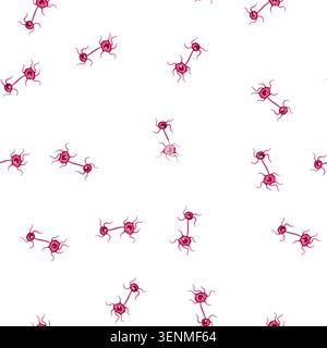 pattern brain neurons cartoon. cell system, nerve synapse, structure human brain neurons sign vector Stock Vector