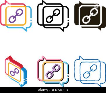coincidence stylized of two opinions icon vector. coincidence of two opinions sign. color symbol Stock Vector