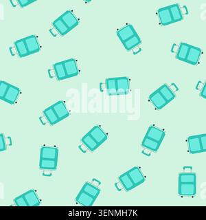 pattern rucksack kid luggage cartoon. open book, people pencil, study pen rucksack kid luggage sign. seamless vector illustration Stock Vector