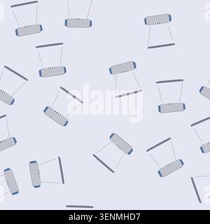 pattern gas solar water heater cartoon. heat collector, roof panel, home system gas solar water heater sign. seamless vector illustration Stock Vector