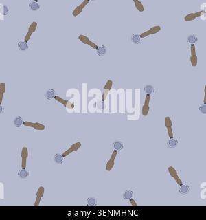 pattern logo portafilter coffee cartoon. italy tamper, shop food, roasted service logo portafilter coffee sign. seamless vector illustration Stock Vector